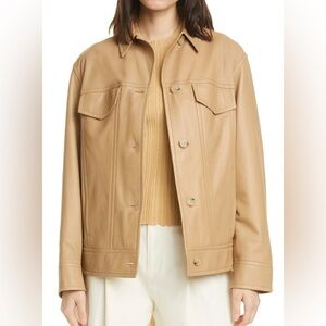 NWT Vince Washed Leather Trucker Jacket Size XS (Retail $1195)